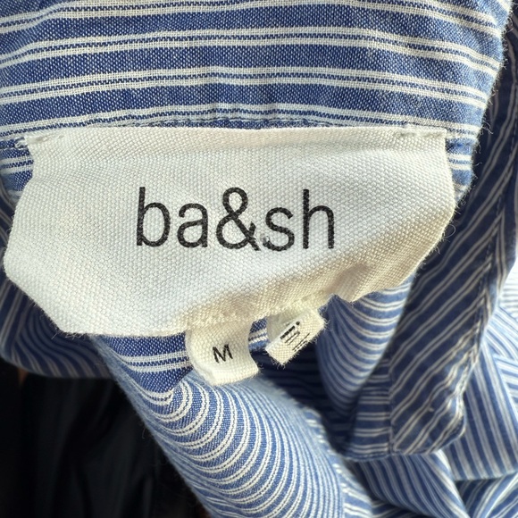 Ba&sh Striped Button-Down Long Sleeve Shirt Size M - Picture 6 of 11
